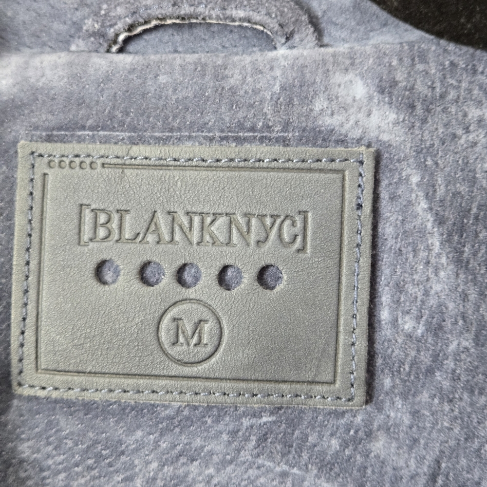 BLANK NYC Blue Suede Moto Jacket - Picture 6 of 12